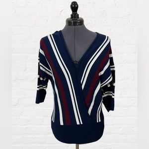 WHBM 1/2 Sleeve Striped Sweater, Size XS (No Tag)